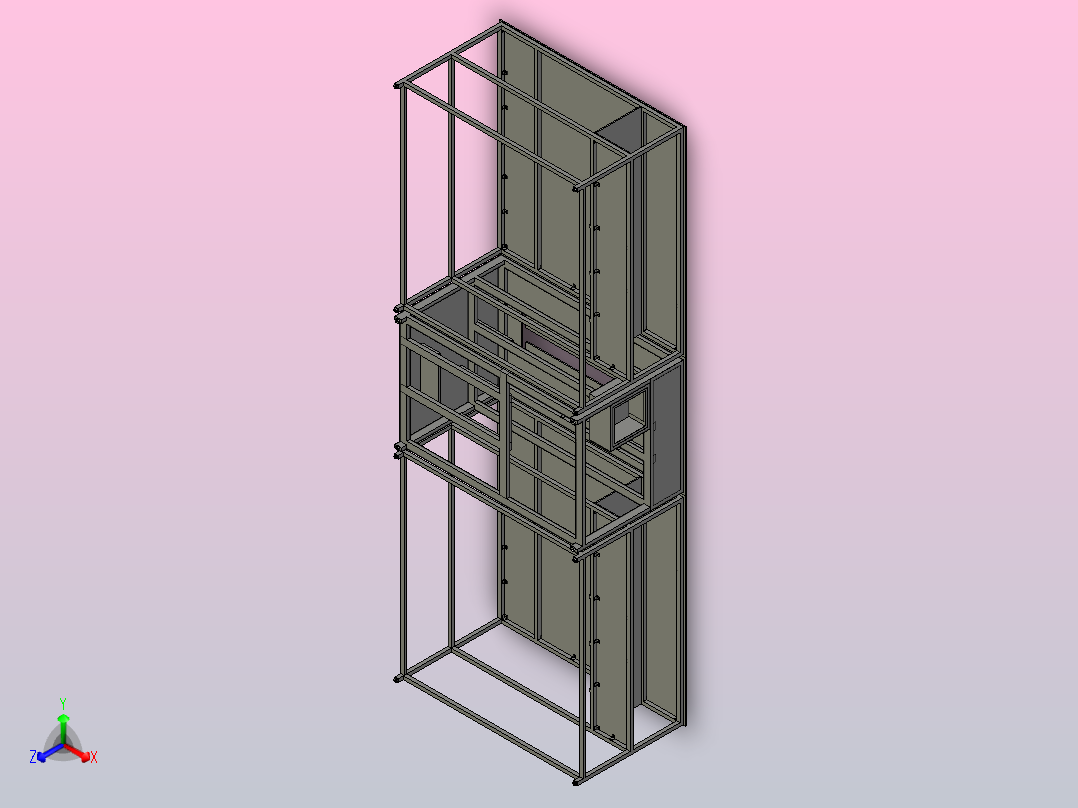 移动平台钣金[移动平台钣金]正等轴测图