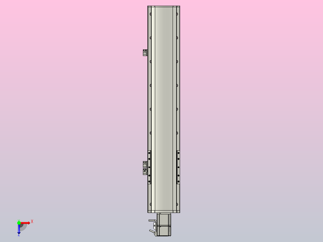MT136BS半封闭丝杆滑台[MT136BS.L#.550.BC.P40.C3]俯视图