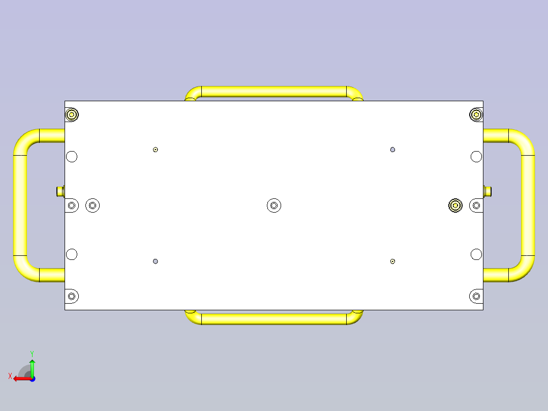 一款粘接层叠夹具3D图纸后视图
