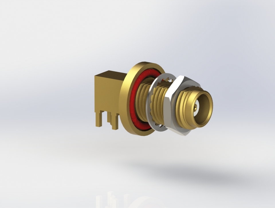 TNC隔板直角PCB同轴连接器