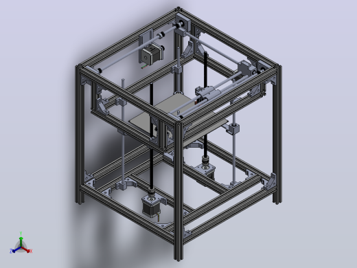 基于铝框架的3D打印机设计正等轴测缩略图