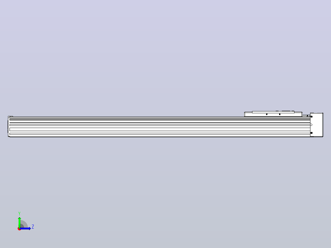 滚珠丝杠直线轴带导轨全封闭TPA-HCR-140D-2010C-L700-MR-C-P40-N3左视图
