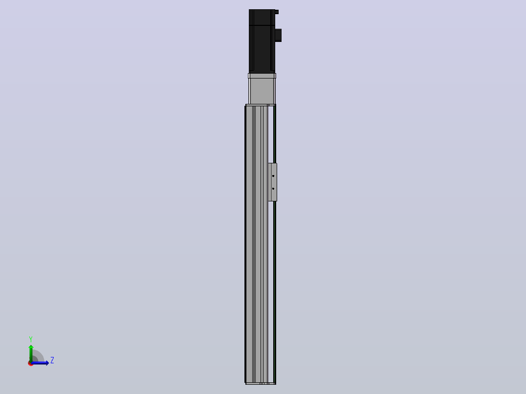 DMS45-TCM丝杆模组直线滑台（电机直连）[DMS45-L05S300-DT100-C2D-TCM-P5]左视图