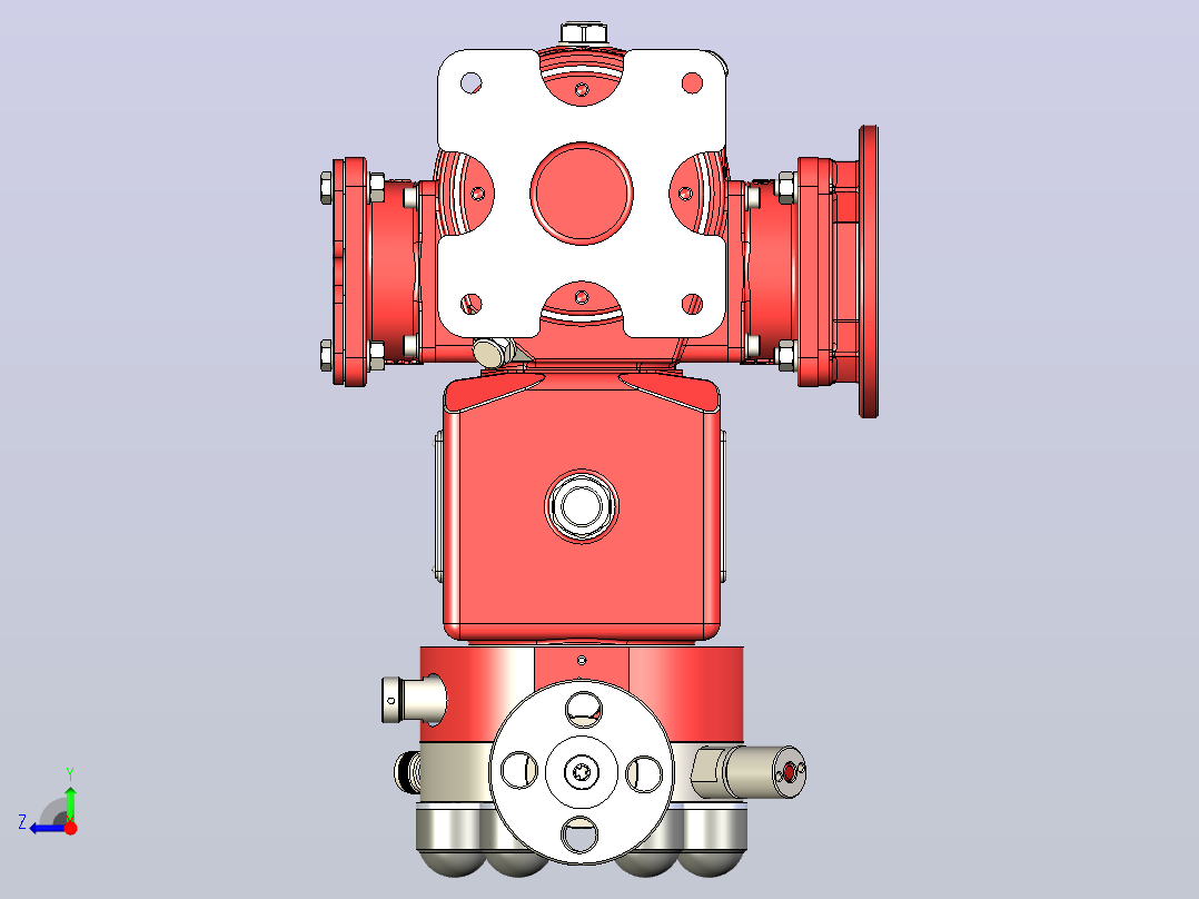 计量泵3D数模图纸 x_t格式右视图