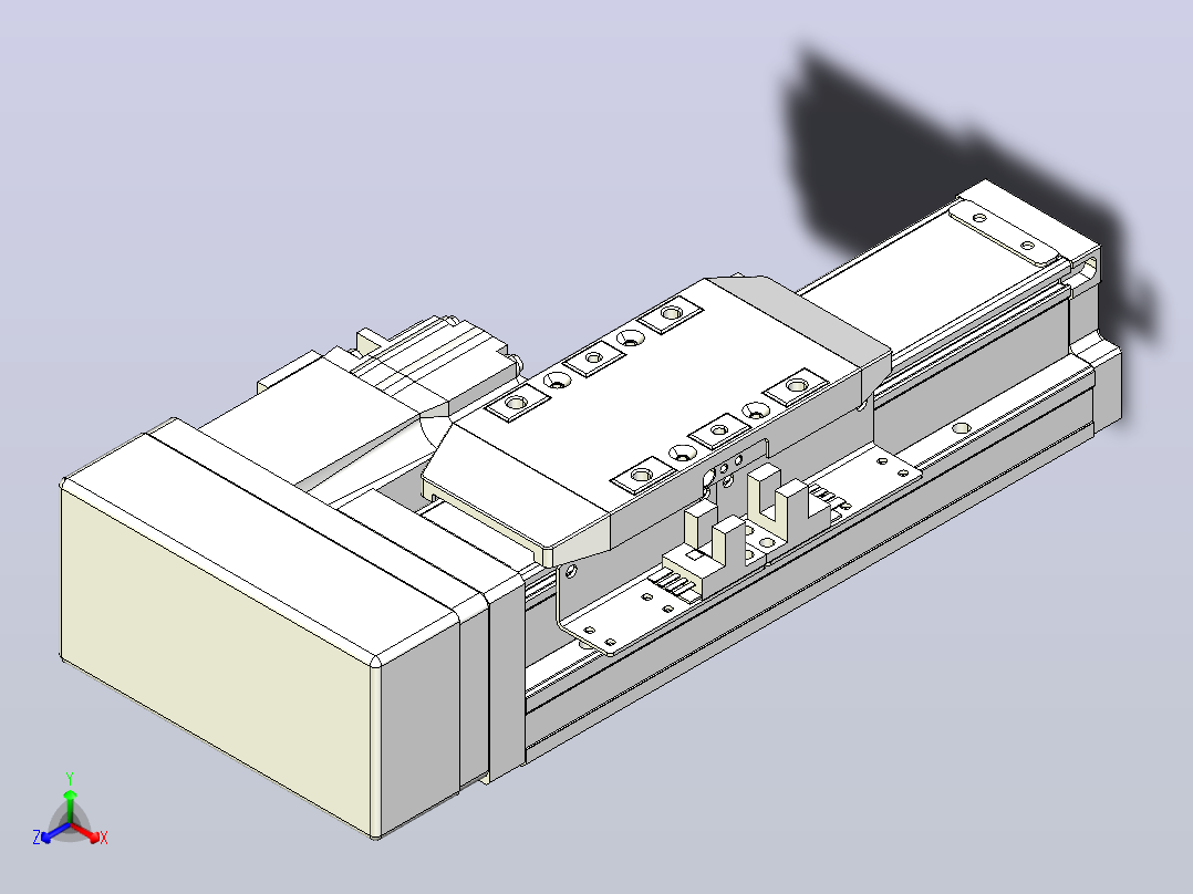 滚珠丝杠直线轴内置导轨TPA-GCR-50-1210C-L50-MR-M10-N3主视图