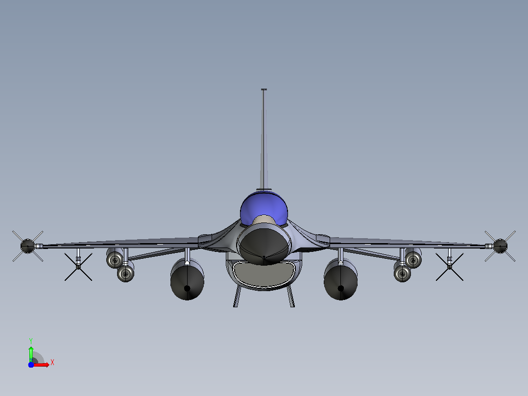 F-16战斗机前视图