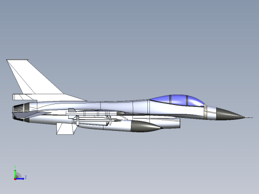F-16战斗机左视缩略图