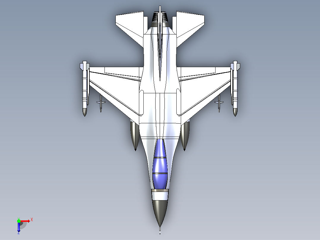 F-16战斗机俯视图