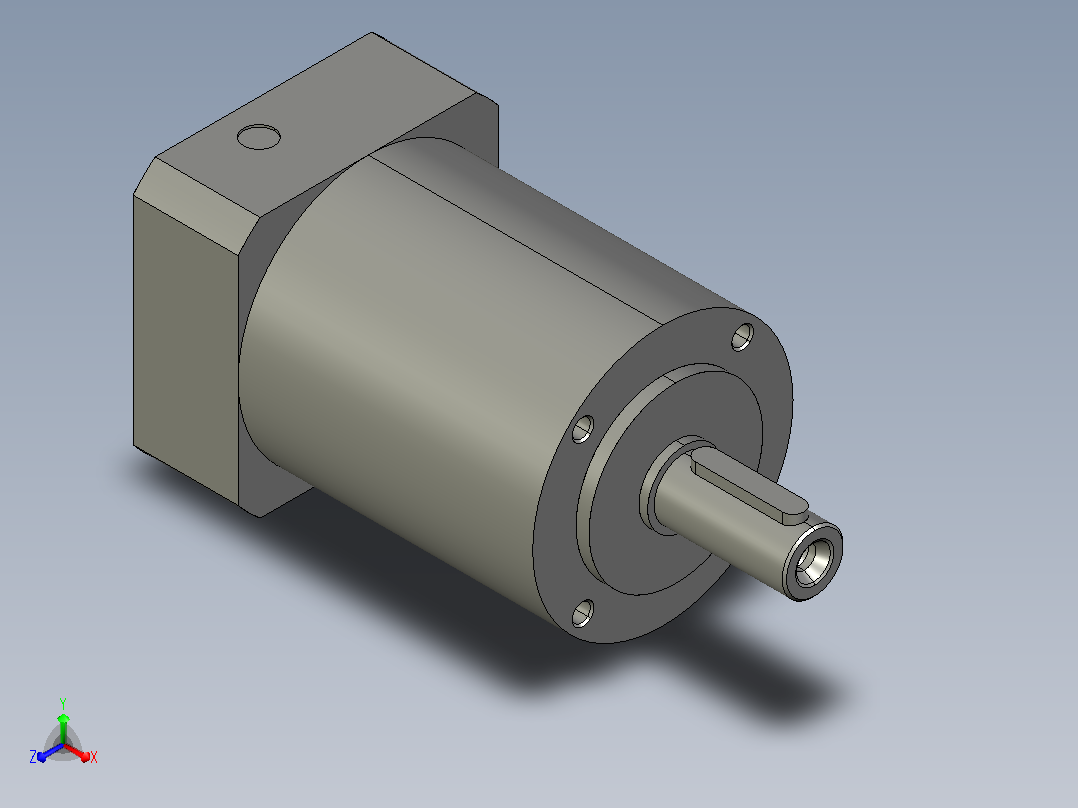 间隙减速器gearbox_gbx060003k_gbk_060_055_0_f主视图