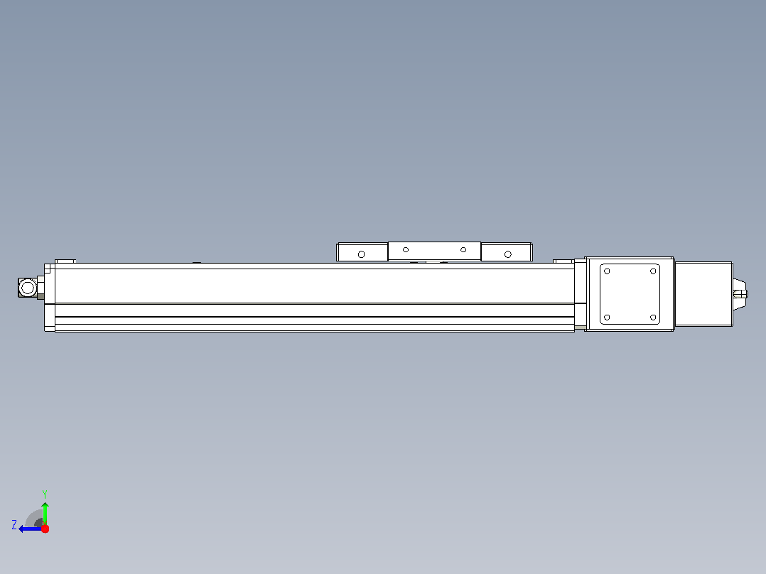 无尘皮带滑台KCB10-L32-200-L-100W-C4右视图