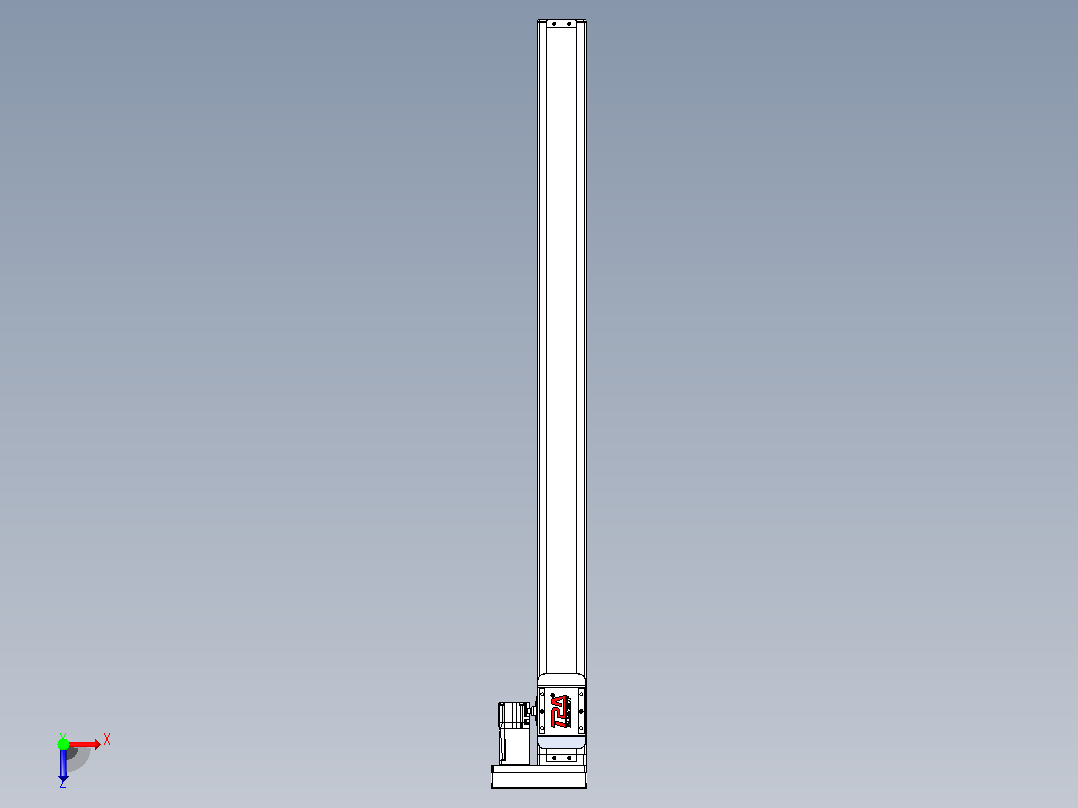 滚珠丝杠直线轴带导轨全封闭TPA-HCR-65S-1610C-L850-ML-C-P10-N3俯视图