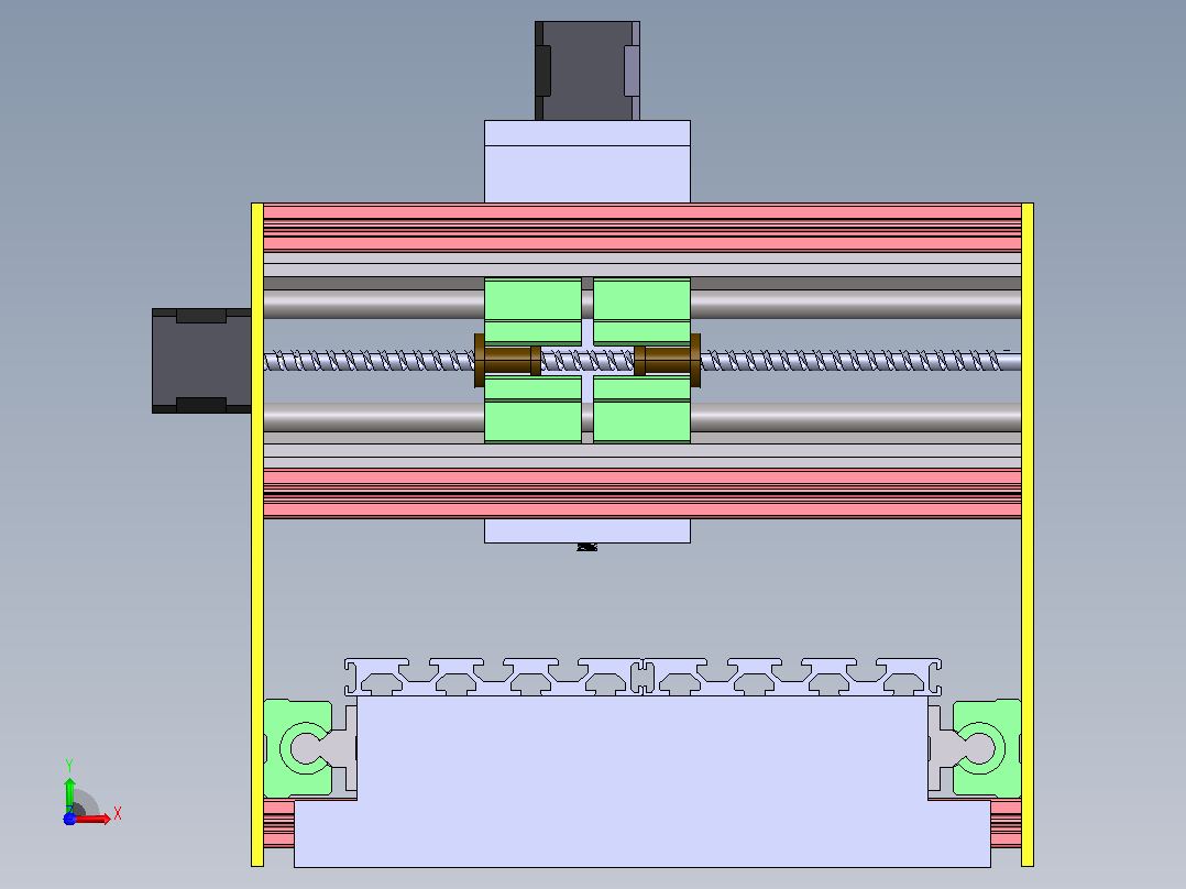 CNC router Montaj雕刻机前视图