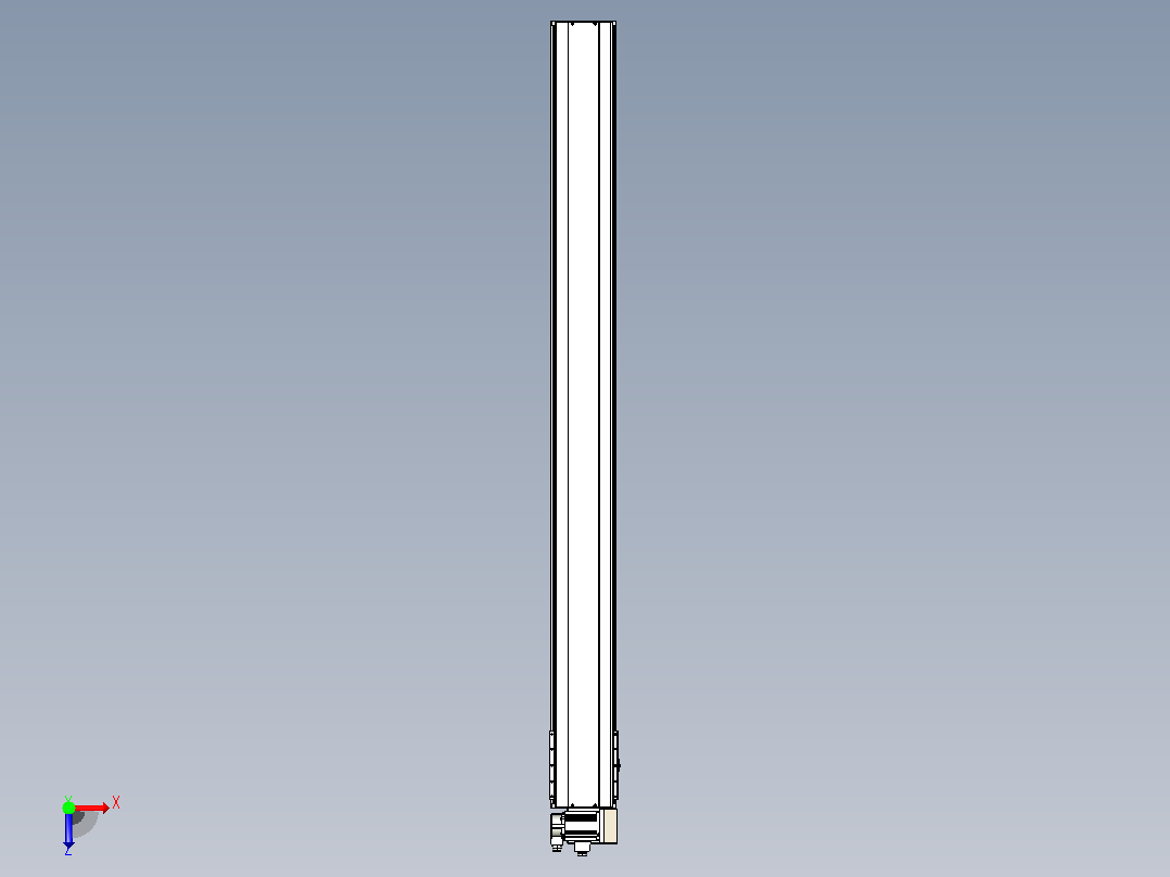 皮带直线轴半封闭可选导轨TPA-HNB-220D-176-L2250-RU-C-P1K-N3俯视图