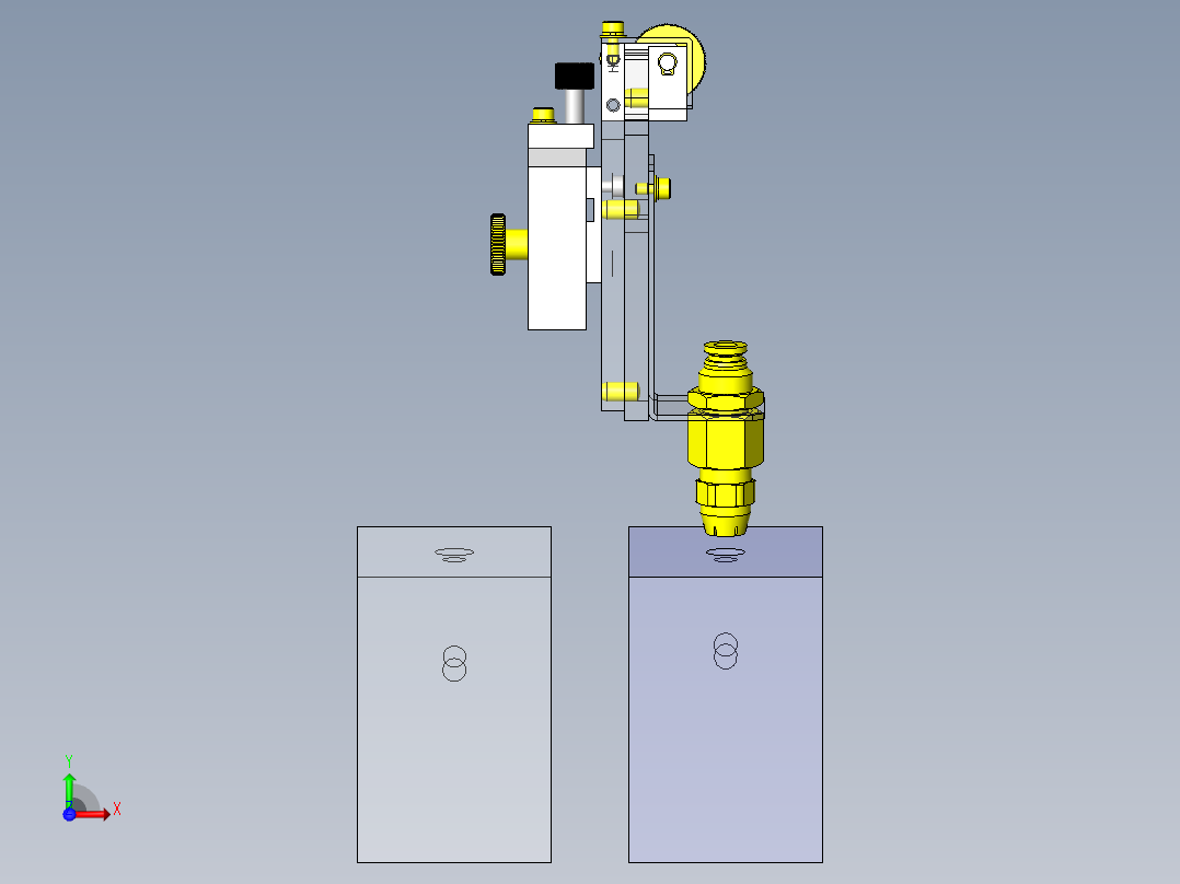 角度调节机构前视图