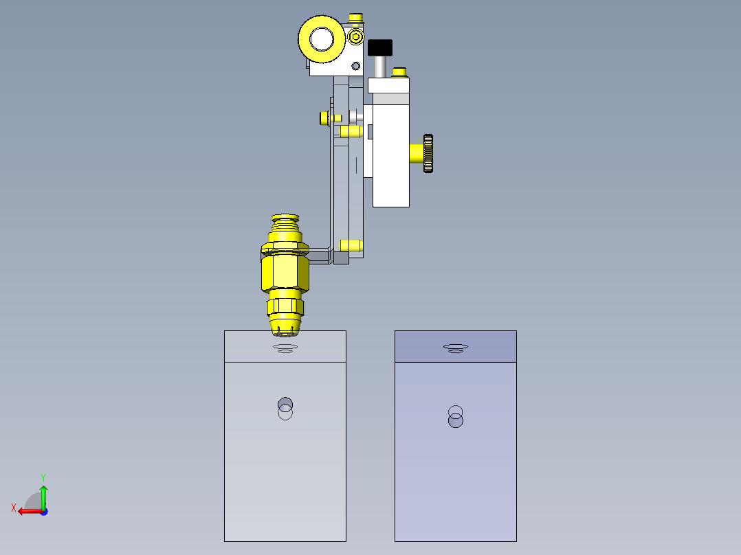 角度调节机构后视图
