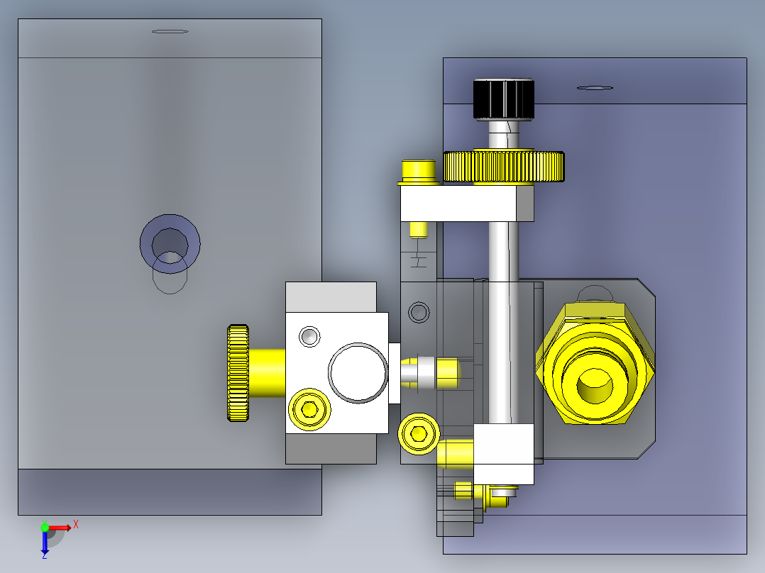 角度调节机构俯视图
