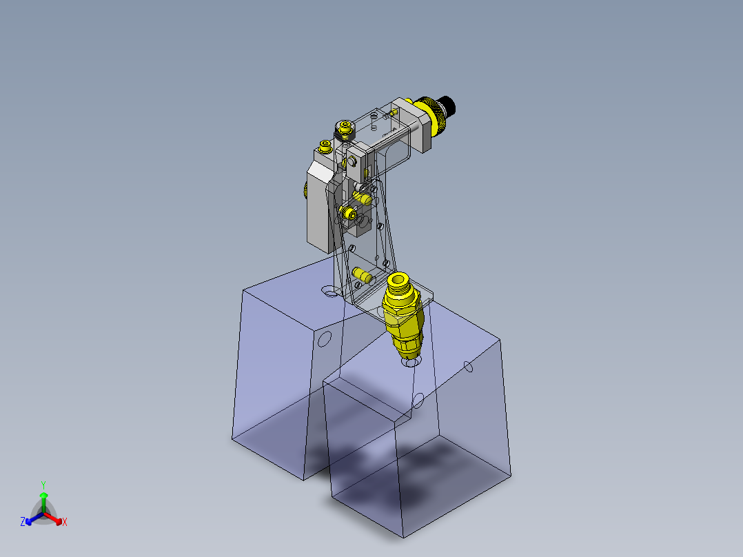 角度调节机构正等轴测图