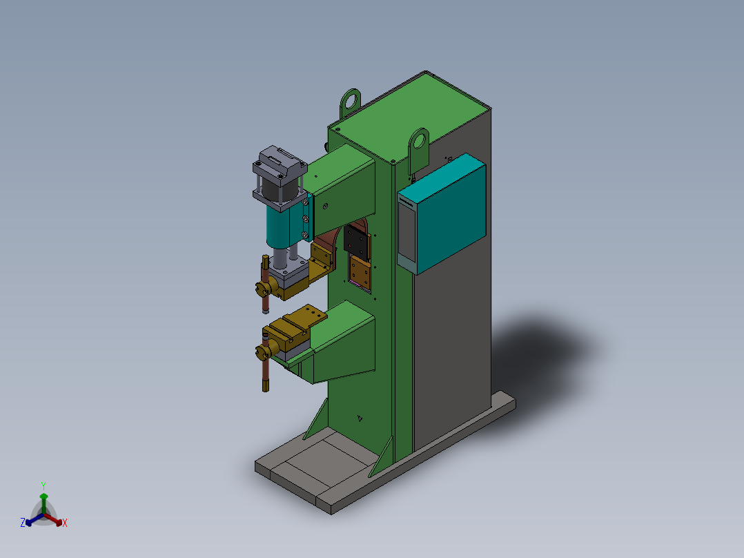 焊接通用机SW2016可编辑正等轴测图