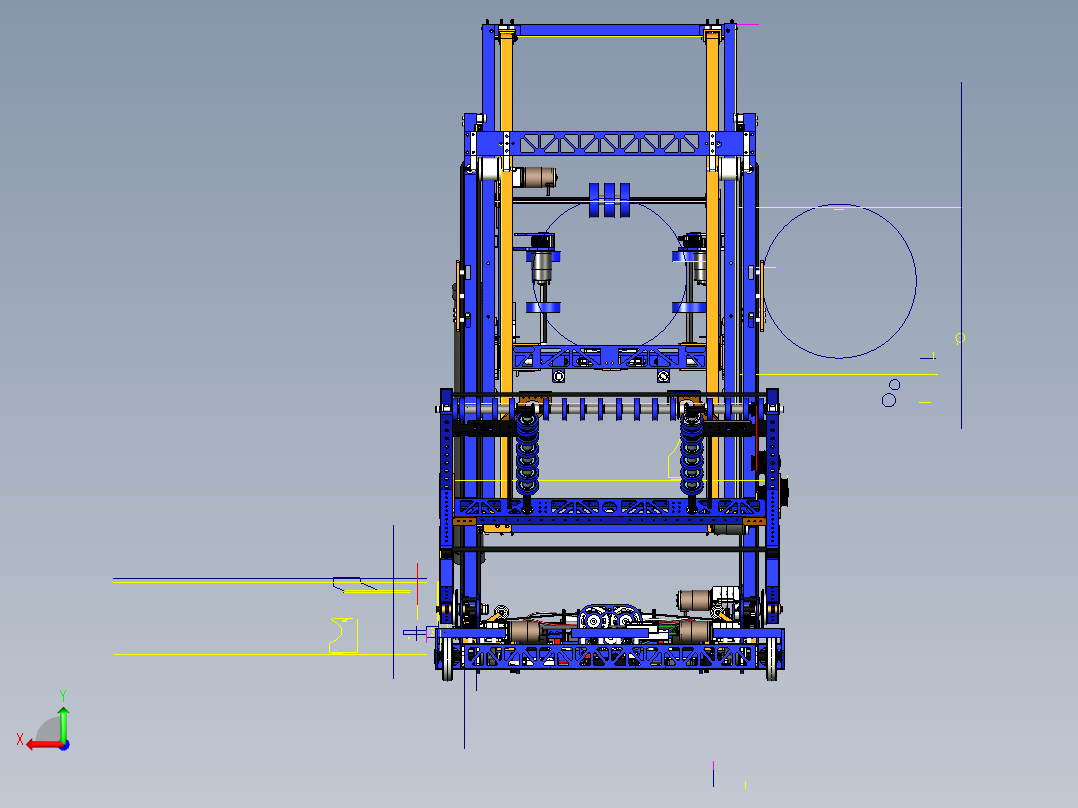 apdos 2019 robot机器人车3D数模图纸 STP格式后视图