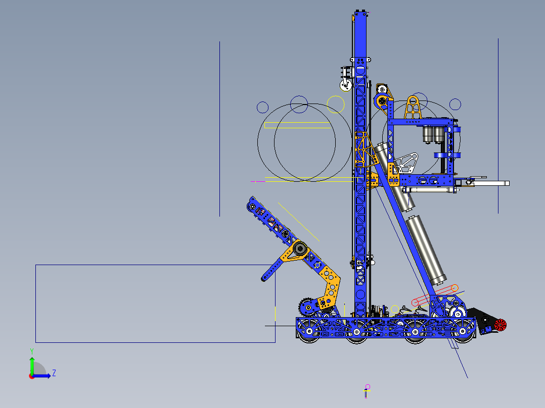 apdos 2019 robot机器人车3D数模图纸 STP格式左视图