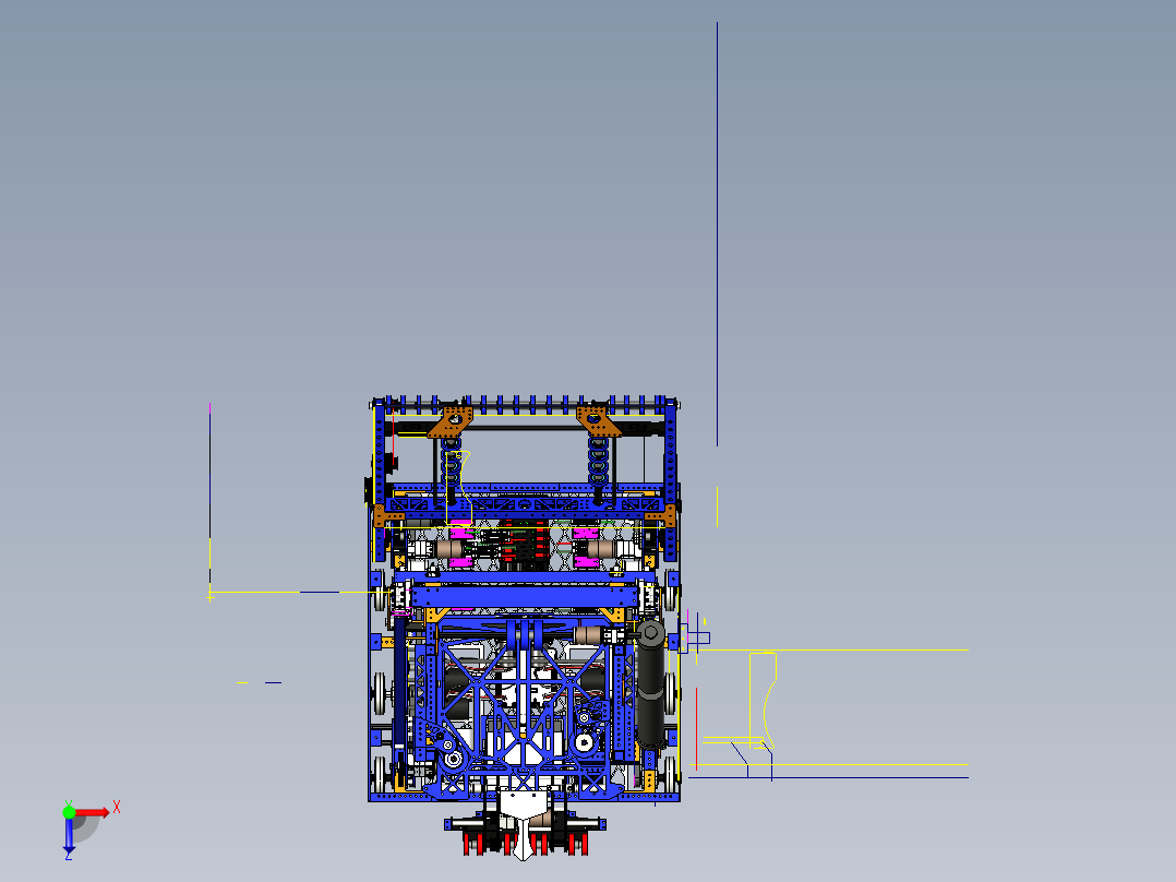apdos 2019 robot机器人车3D数模图纸 STP格式俯视图