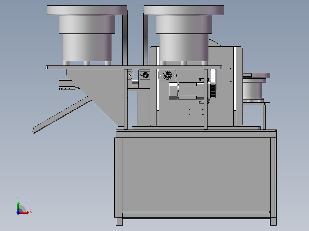 直流电机换向器组装机3D图纸 H707 非标自动化设备3D图纸3D模型前视图
