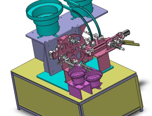 直流电机换向器组装机3D图纸 H707 非标自动化设备3D图纸3D模型缩略图