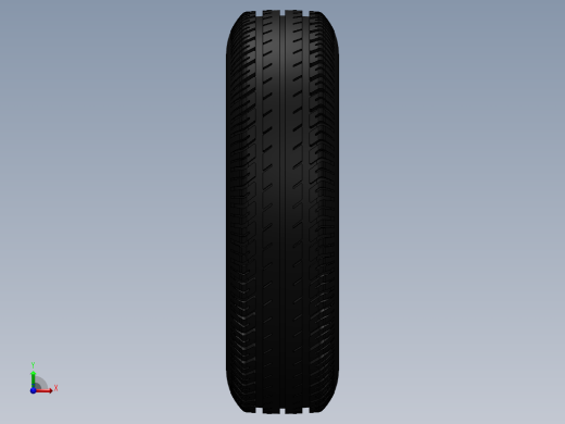 solidworks pneu 165轮胎3D模型前视缩略图
