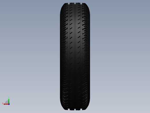 solidworks pneu 165轮胎3D模型后视缩略图