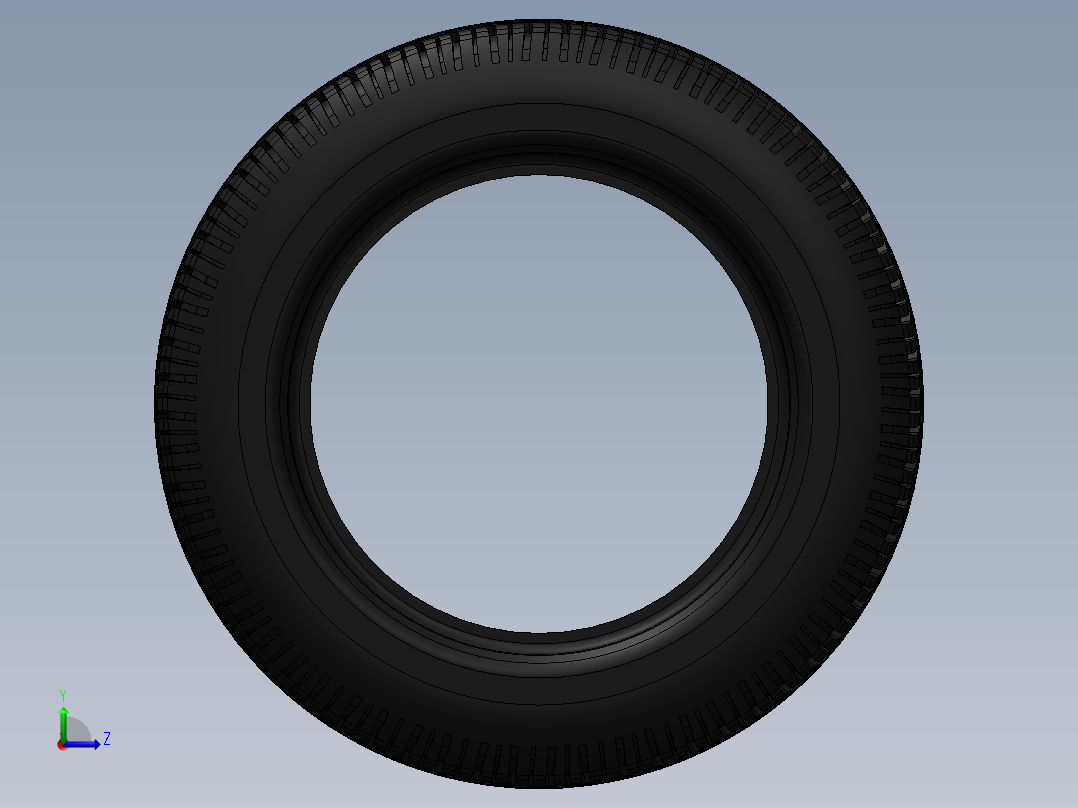 solidworks pneu 165轮胎3D模型左视图