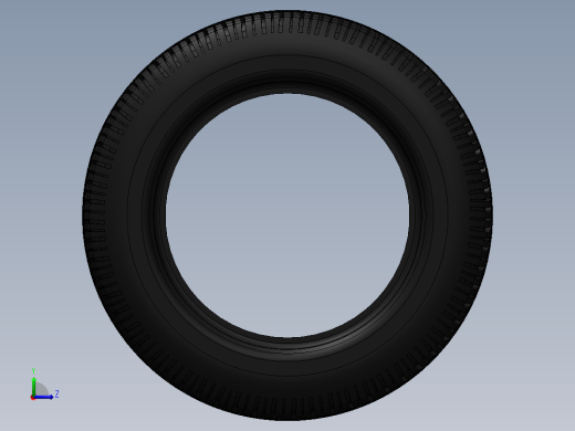 solidworks pneu 165轮胎3D模型左视缩略图