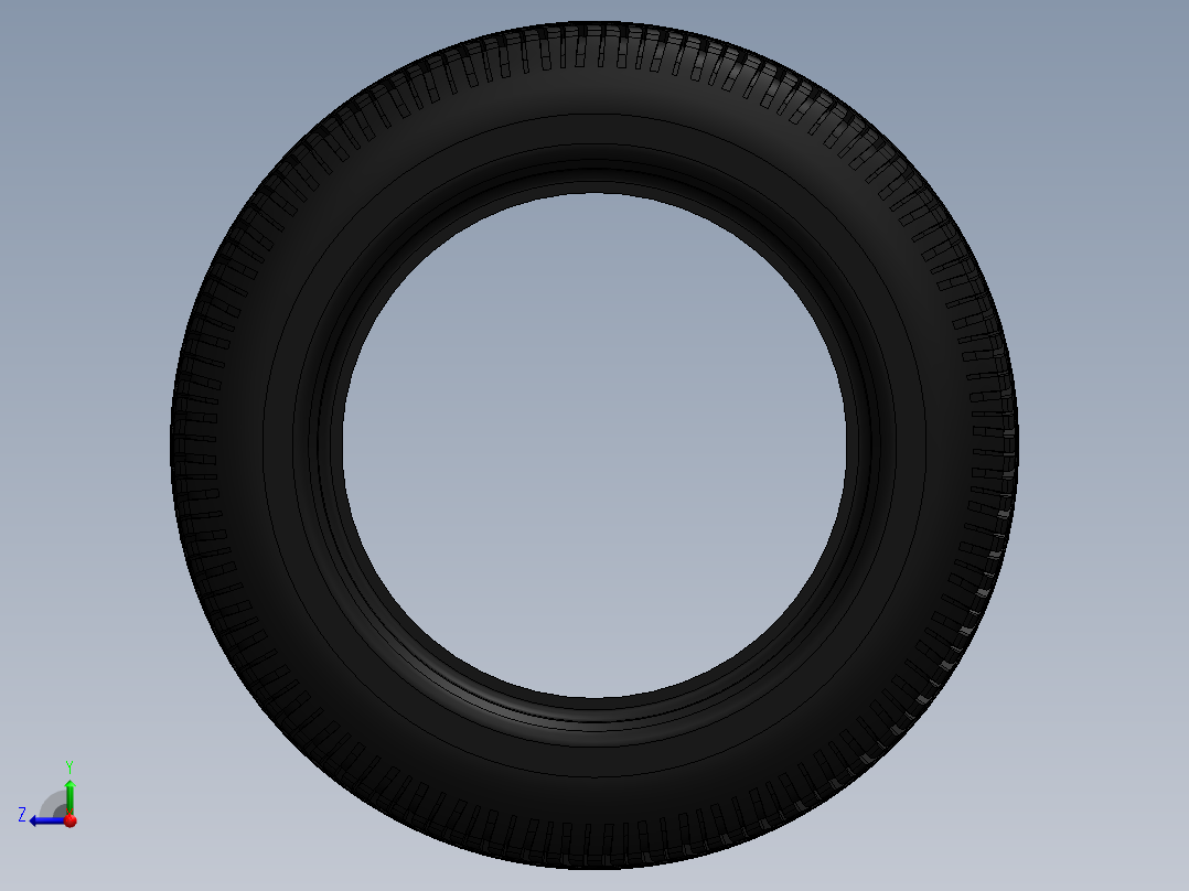 solidworks pneu 165轮胎3D模型右视图