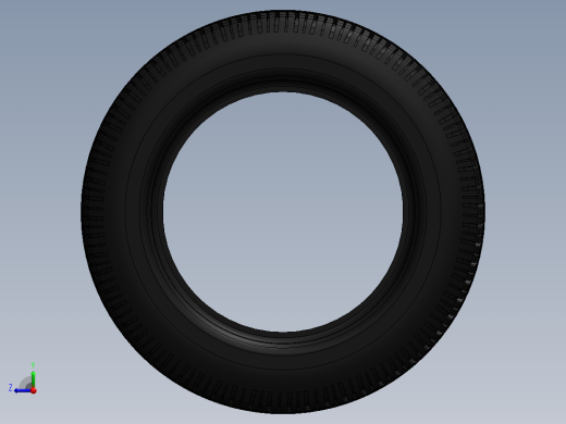 solidworks pneu 165轮胎3D模型右视缩略图