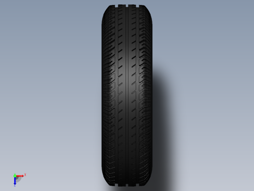 solidworks pneu 165轮胎3D模型俯视缩略图