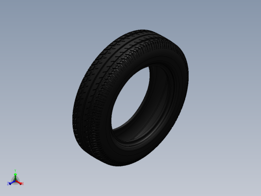 solidworks pneu 165轮胎3D模型正等轴测缩略图