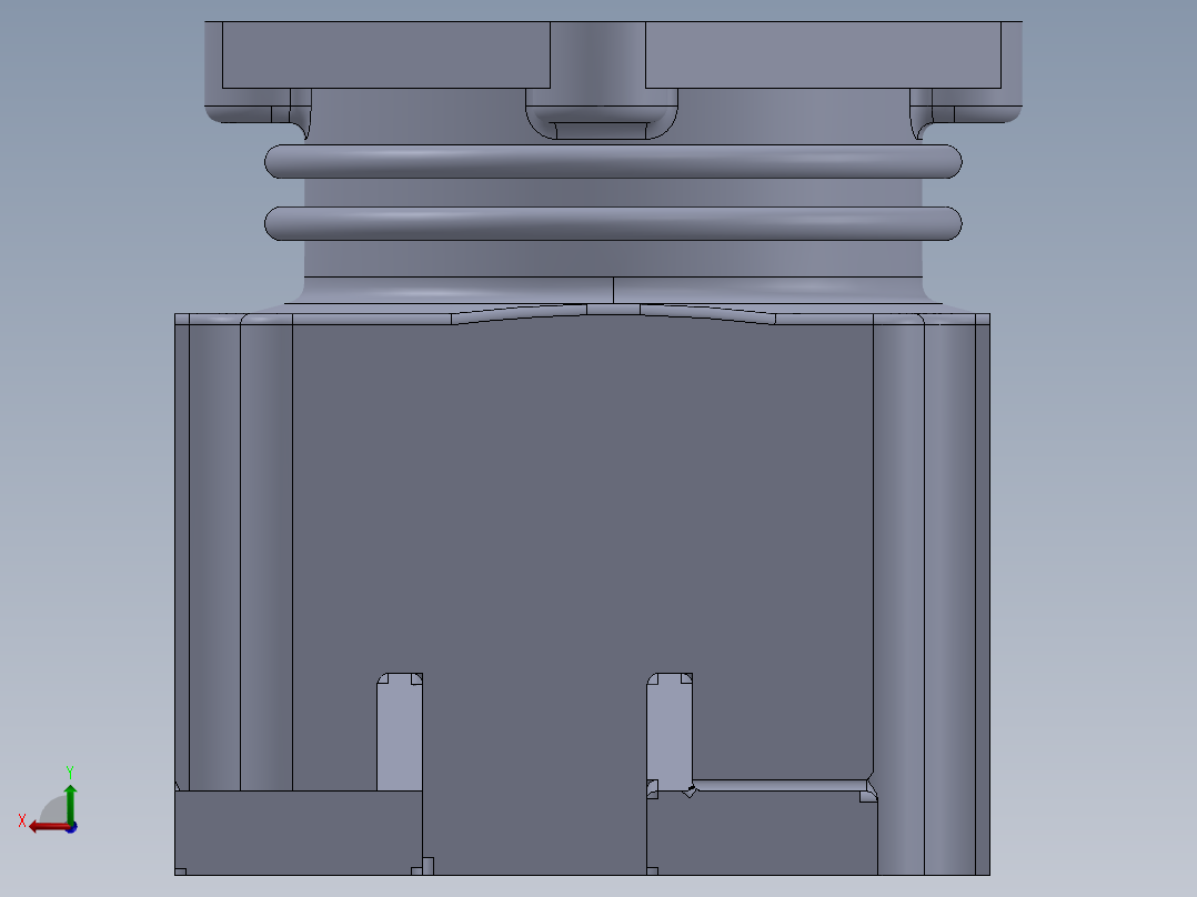 气泵泵体后视图