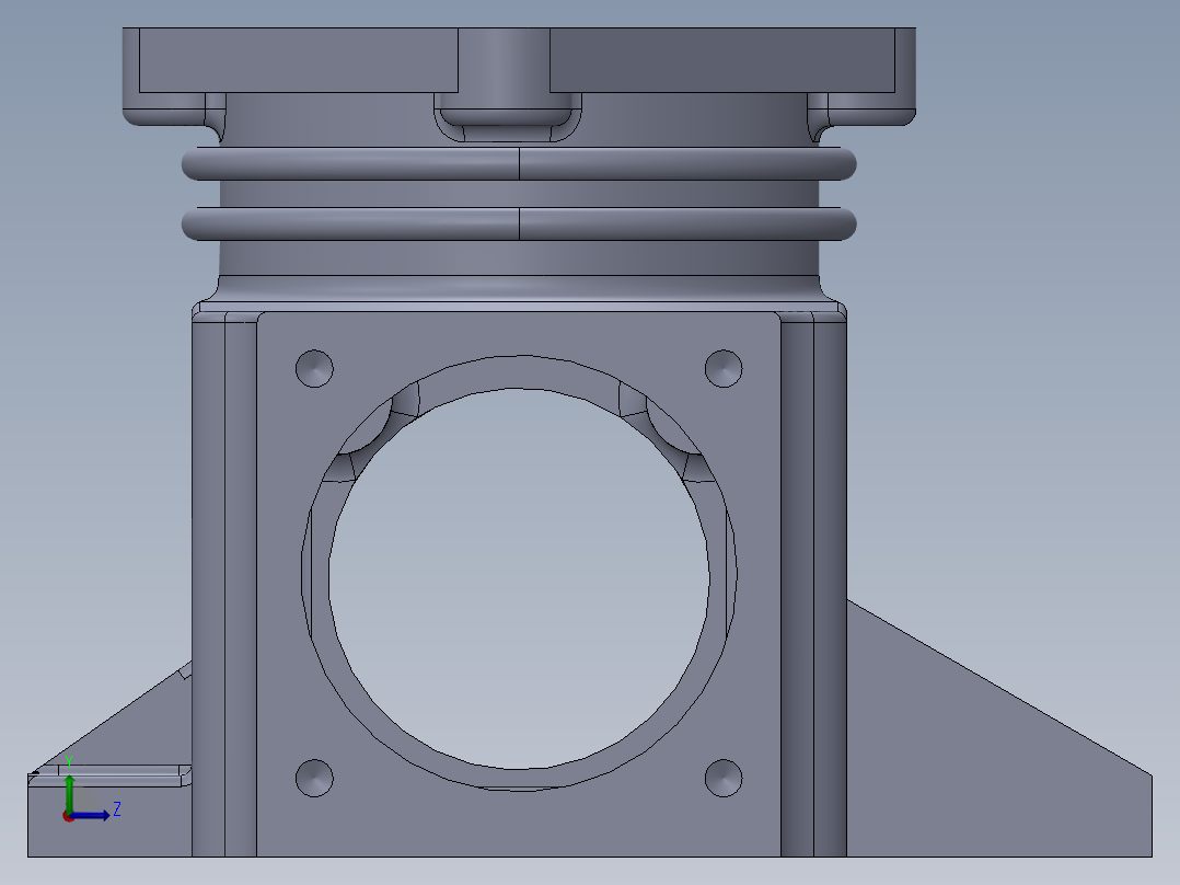 气泵泵体左视图