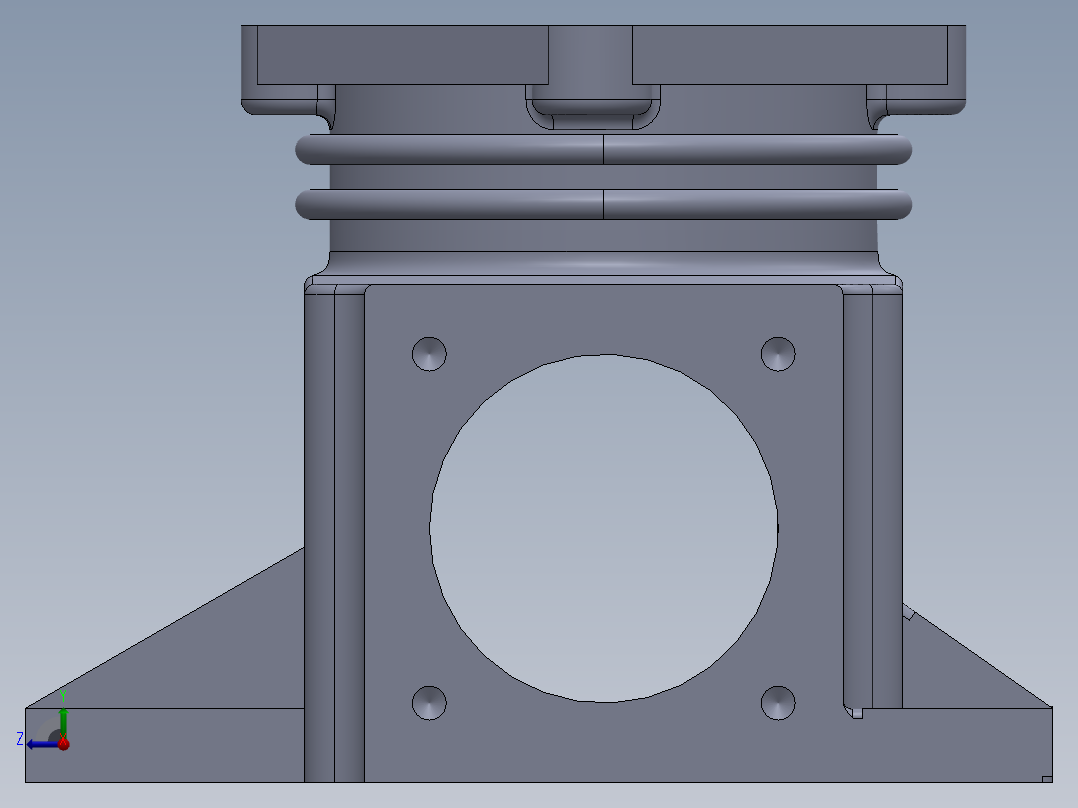 气泵泵体右视图