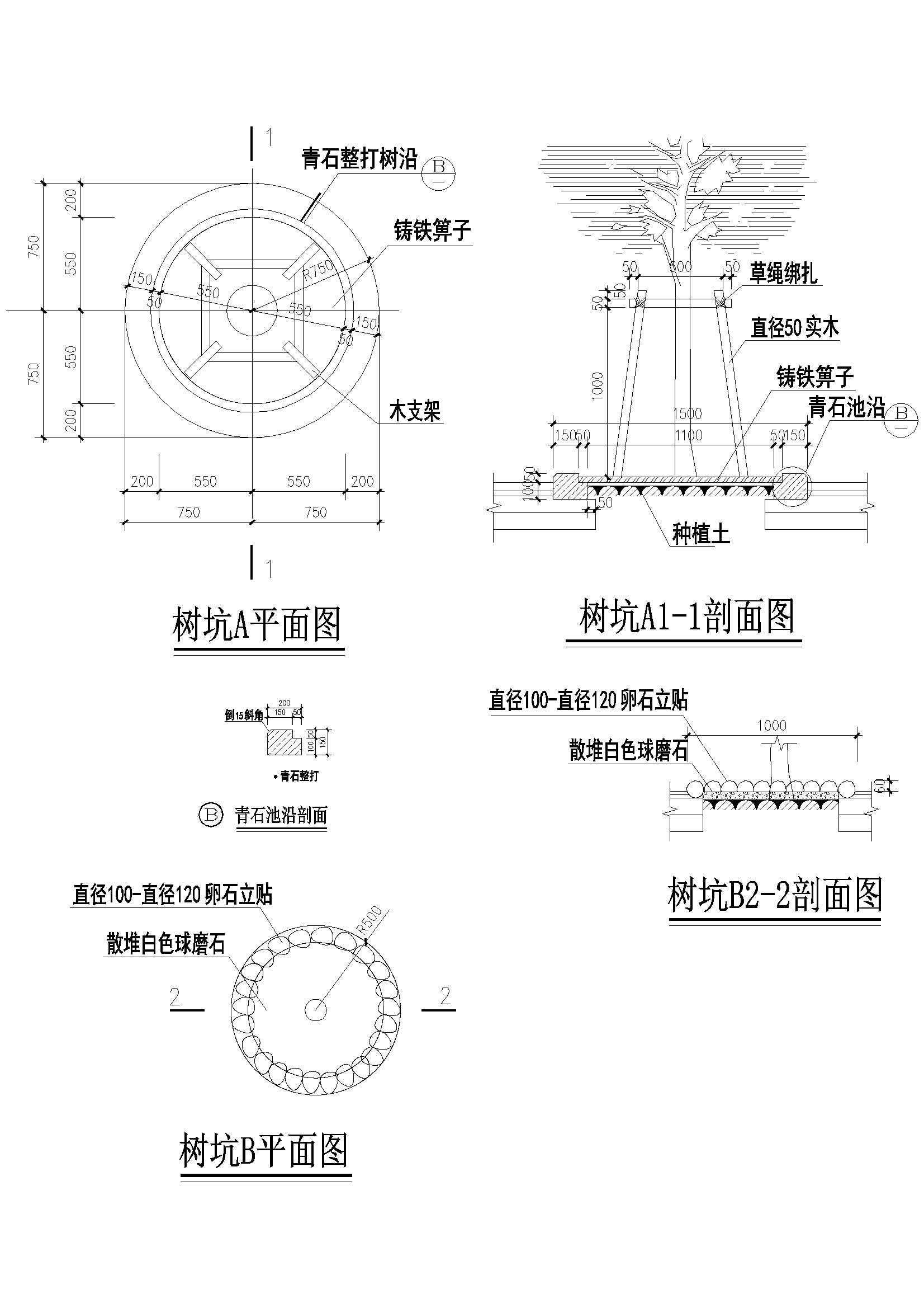 Y50 CAD图库园林乔灌木景观设计 自定义图库图块2018年新款素材