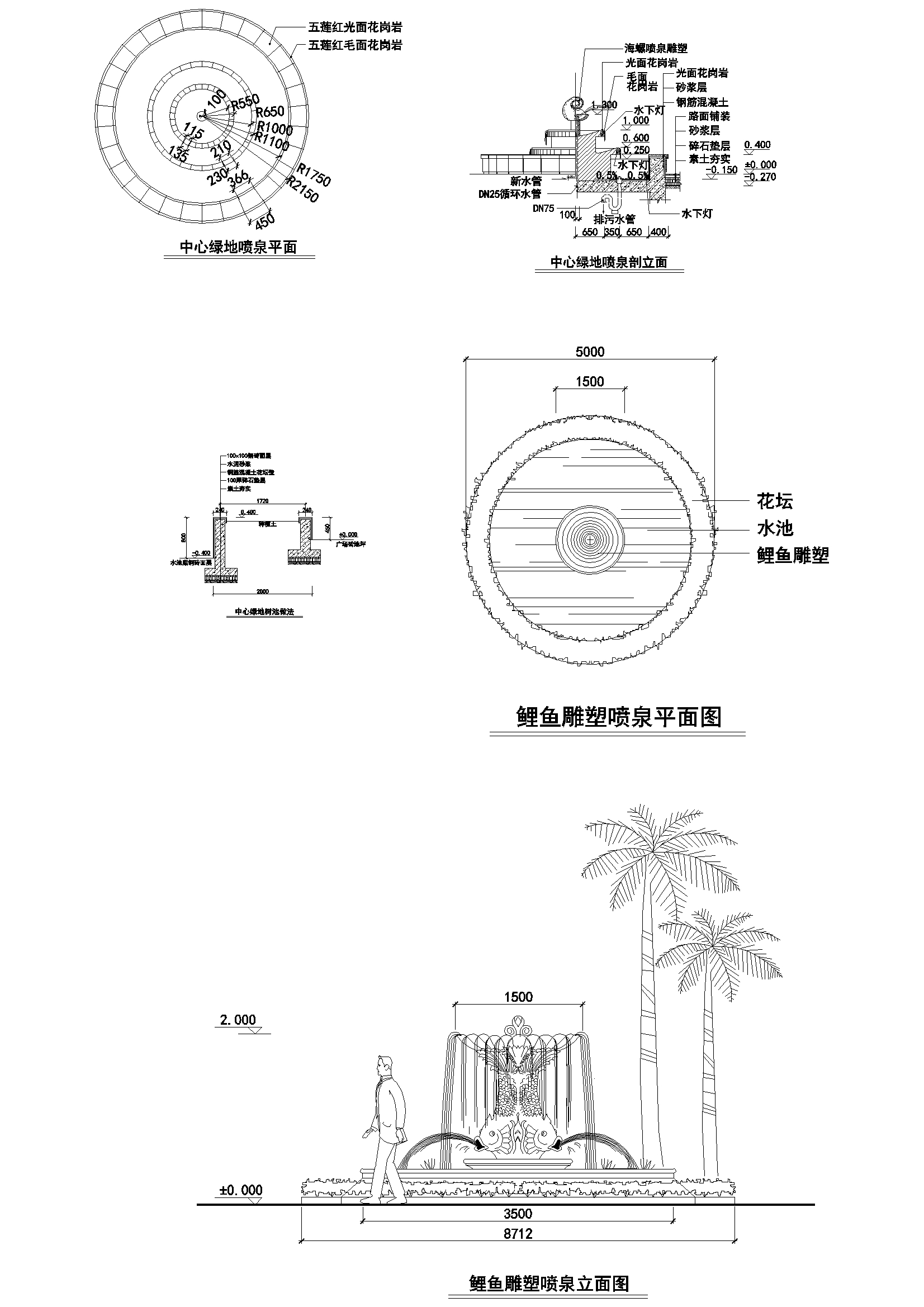 Y50 CAD图库园林乔灌木景观设计 自定义图库图块2018年新款素材