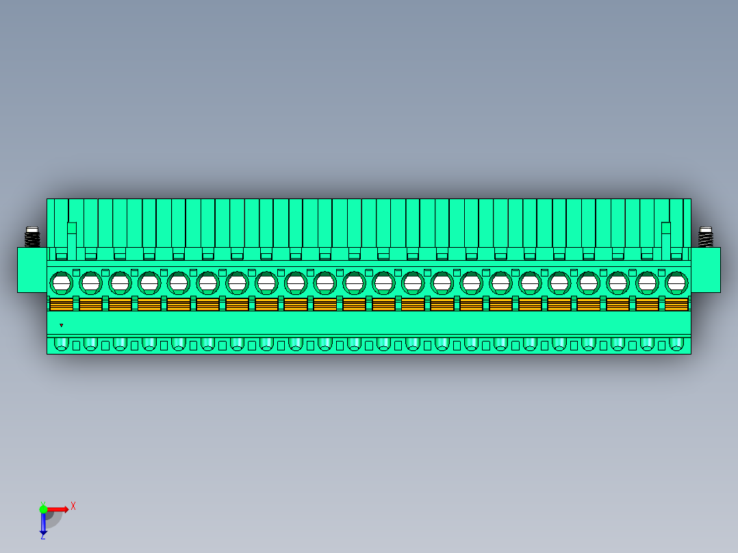 DEGSON 2EDG（M） 系列 5.0mm 螺丝锁紧可插拔接线端子组-2EDGKDAM-5.0-22P-14-00AH俯视图