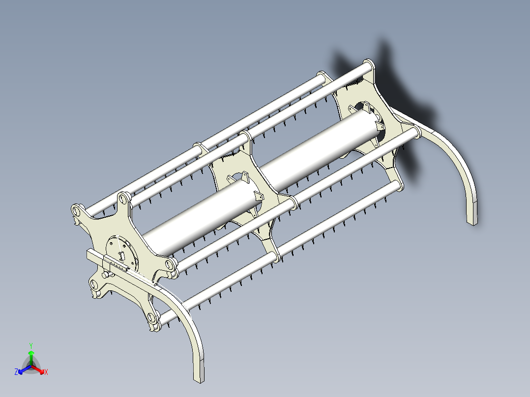 收获机割台拨禾轮设计资料含三维+CAD