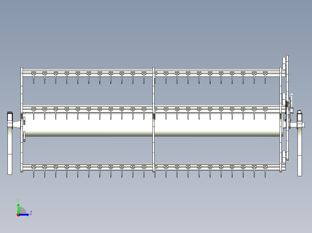 收获机割台拨禾轮设计资料含三维+CAD左视图