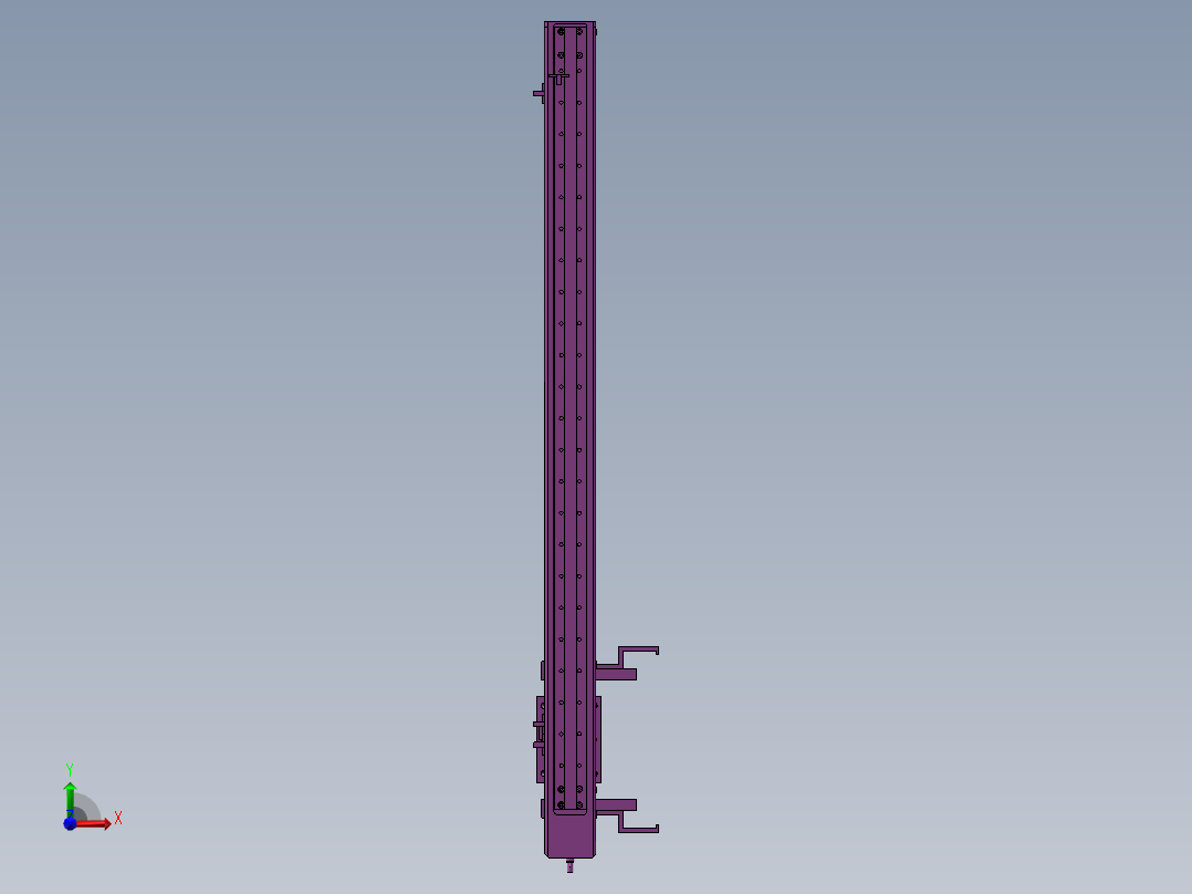 两自由度机械夹手三维前视图