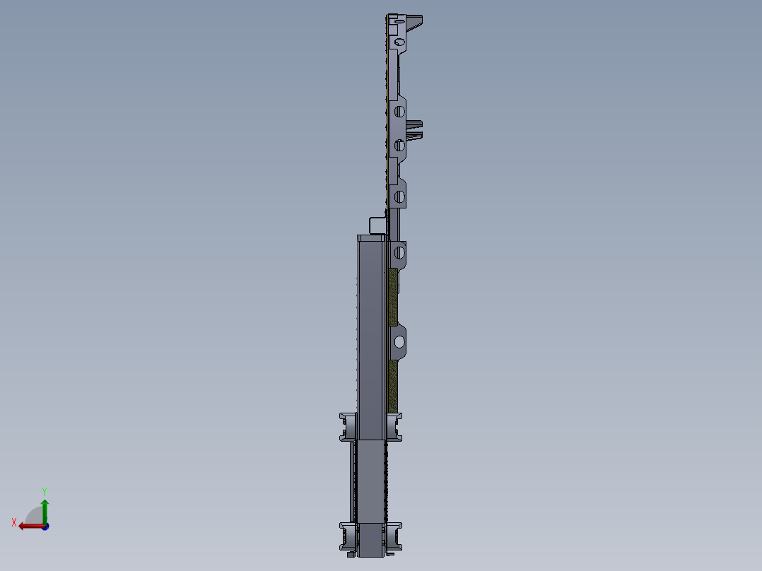 机翼翼梁的主要连接点后视图