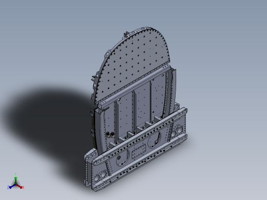 机翼翼梁的主要连接点正等轴测缩略图