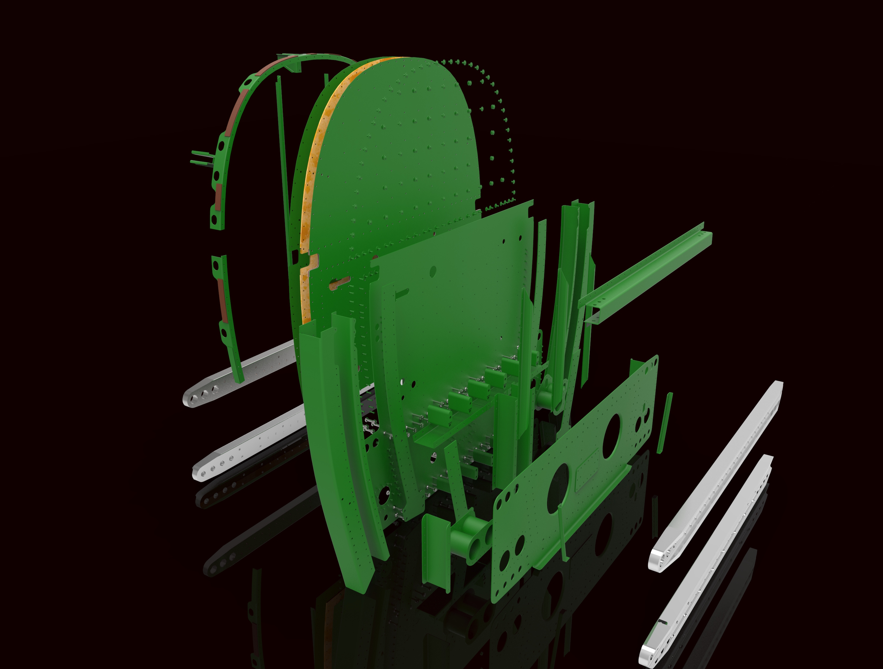 机翼翼梁的主要连接点