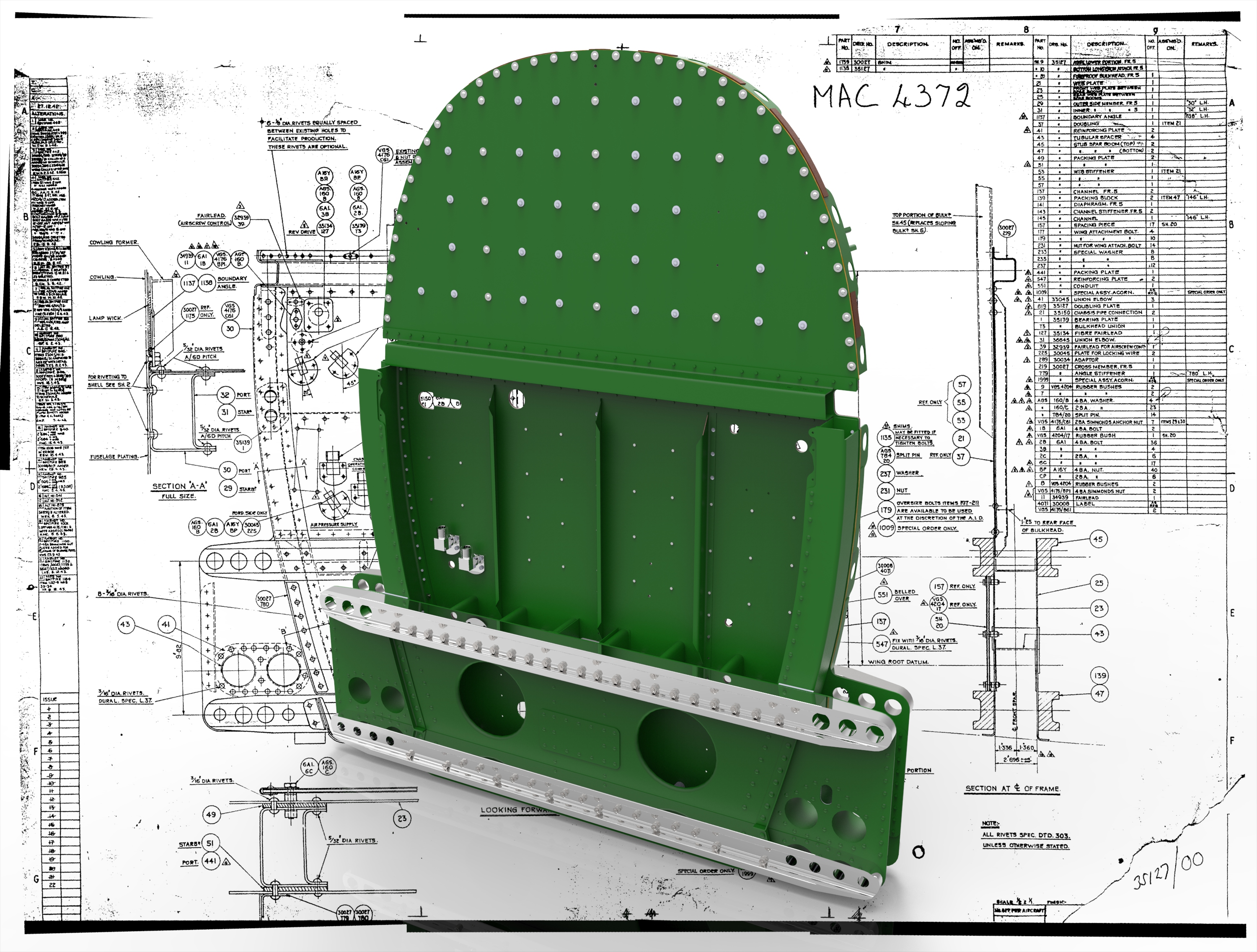 机翼翼梁的主要连接点