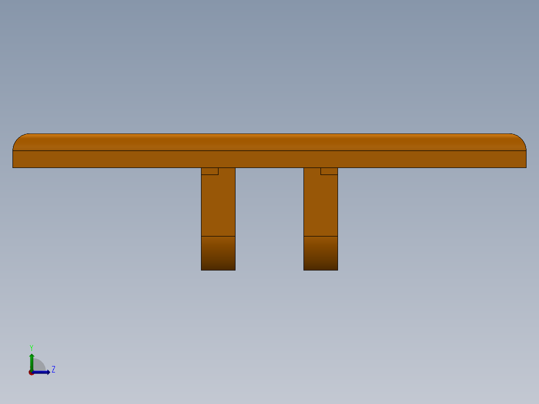 手杖凳设计左视图