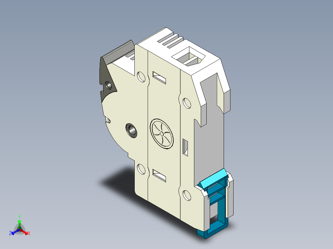 保险丝座欧米茄OMG-FS32X正等轴测图